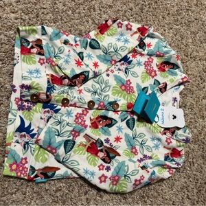 Moana Print Button-Up Cardigan